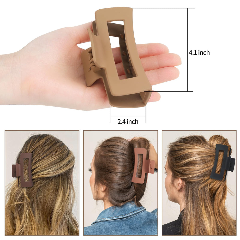 Sisiaipu pinces rectangle café, idéal pour fixer les chignons rapidement.