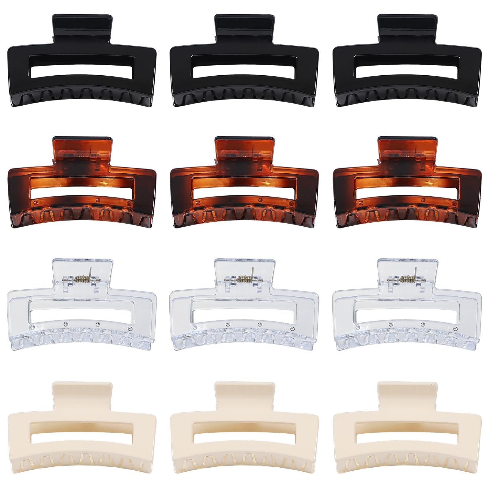 Pinces ambre Sisiaipu, carré medium, maintien léger et élégant.