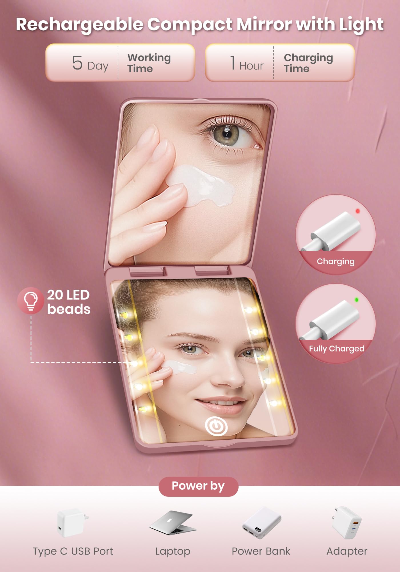 Double-face 1x et 30x SisKokoro pour maquillage précis.
