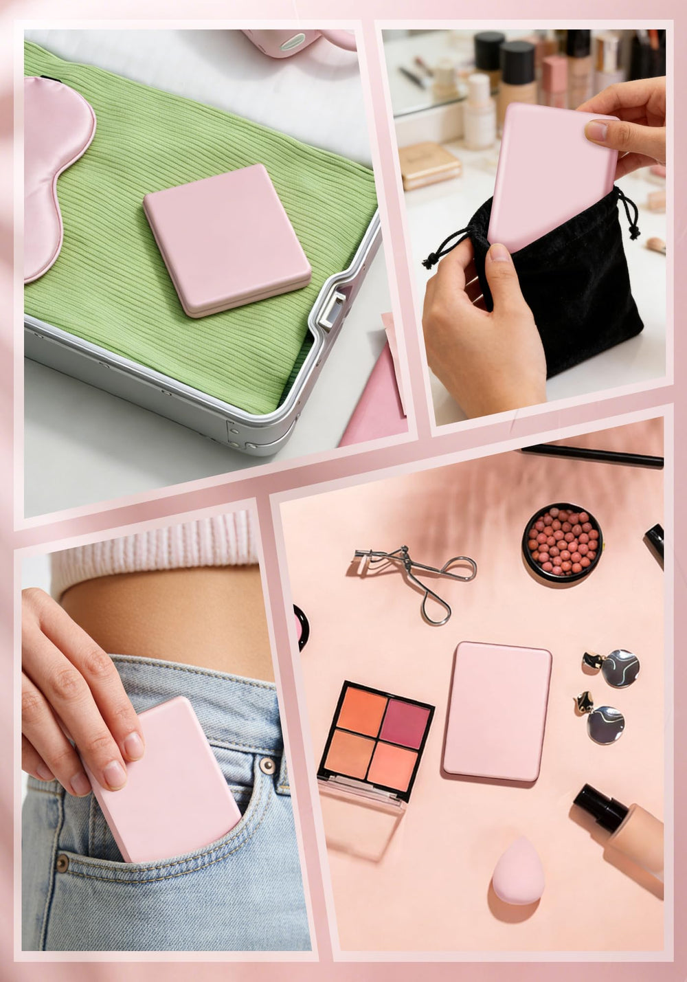 SisKokoro miroir rechargeable avec arrêt automatique pour économiser l'énergie.