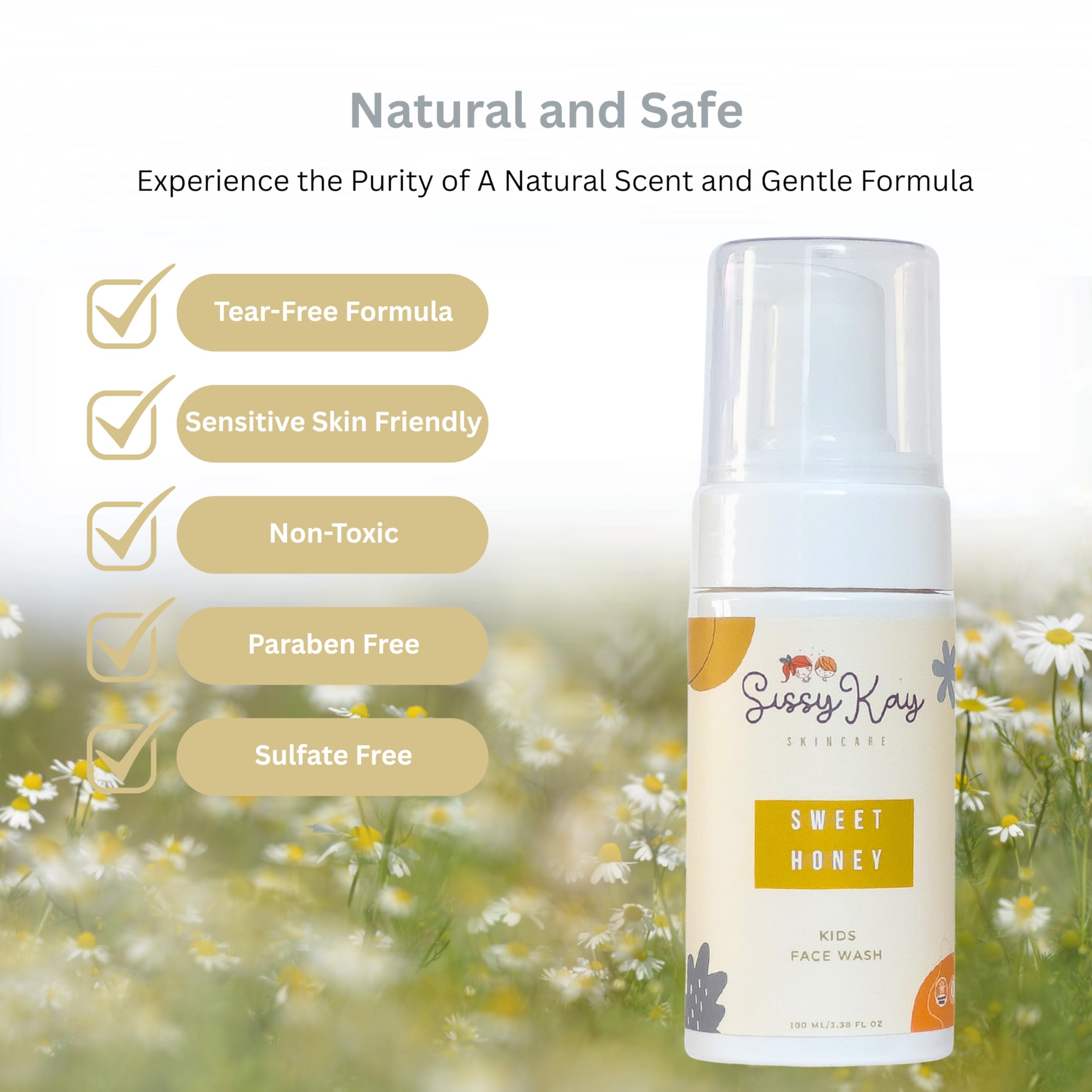 Bouteille Sissy Kay 100 ml avec pompe pour routine enfant