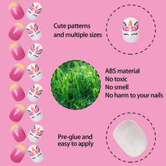 Ongles artificiels Siusio pour enfants, forme mini et sans effort d’application.