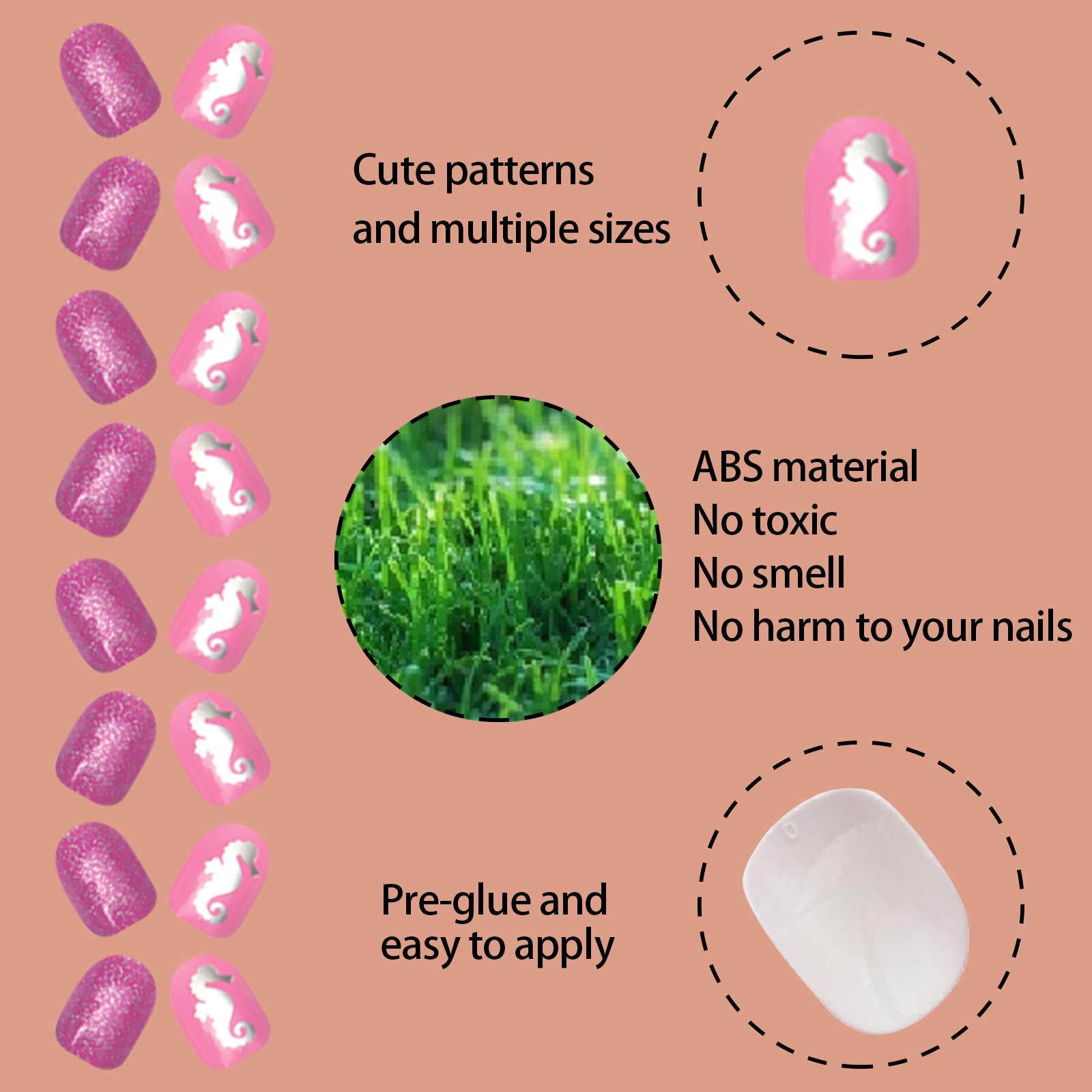 Ongles Siusio : 12 tailles différentes pour un ajustement facile.