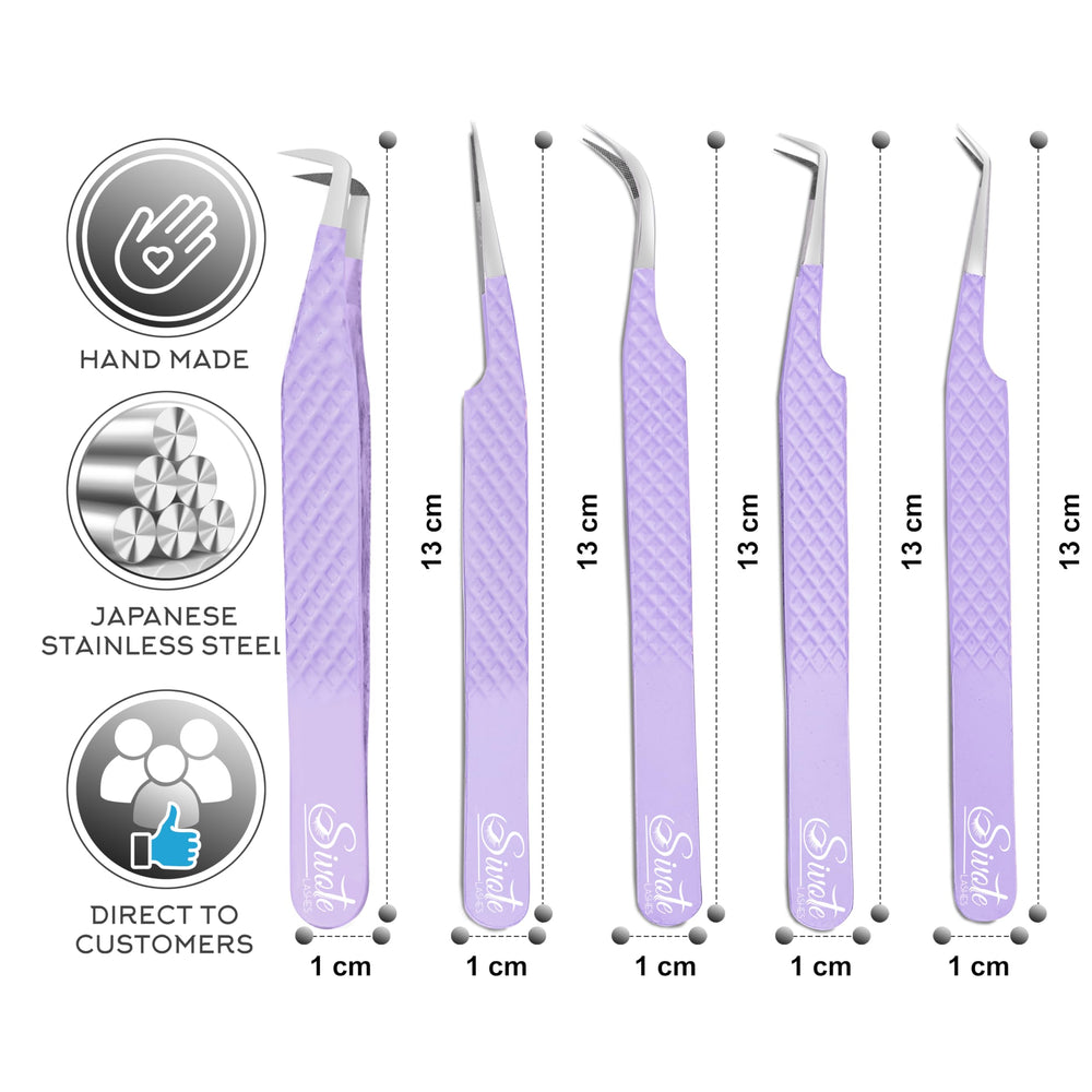 Lot de 5 pinces violettes pour studios professionnels