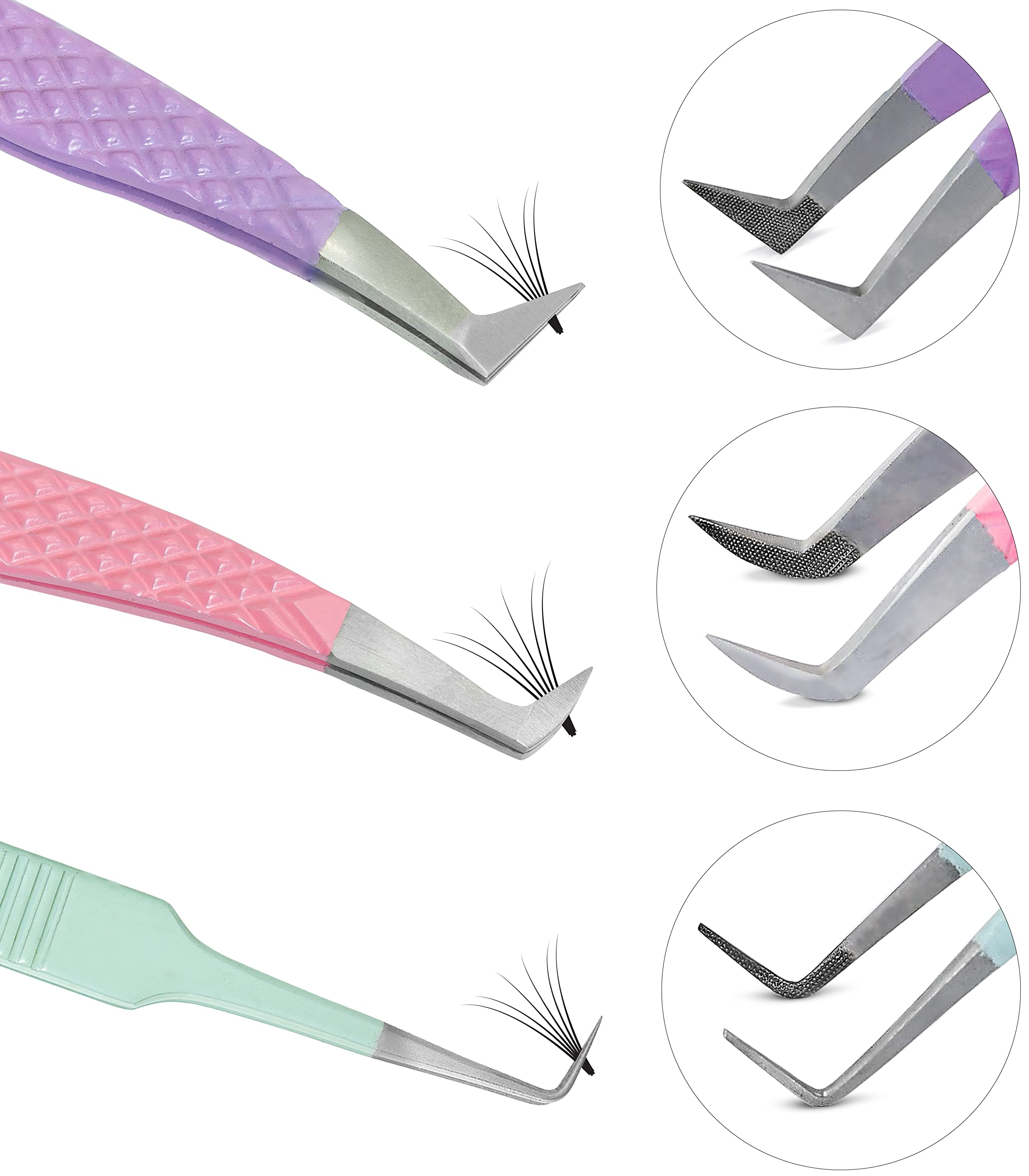 Pinces-volume SIVOTE 90 degrés ensemble, précision pour extensions rapides.