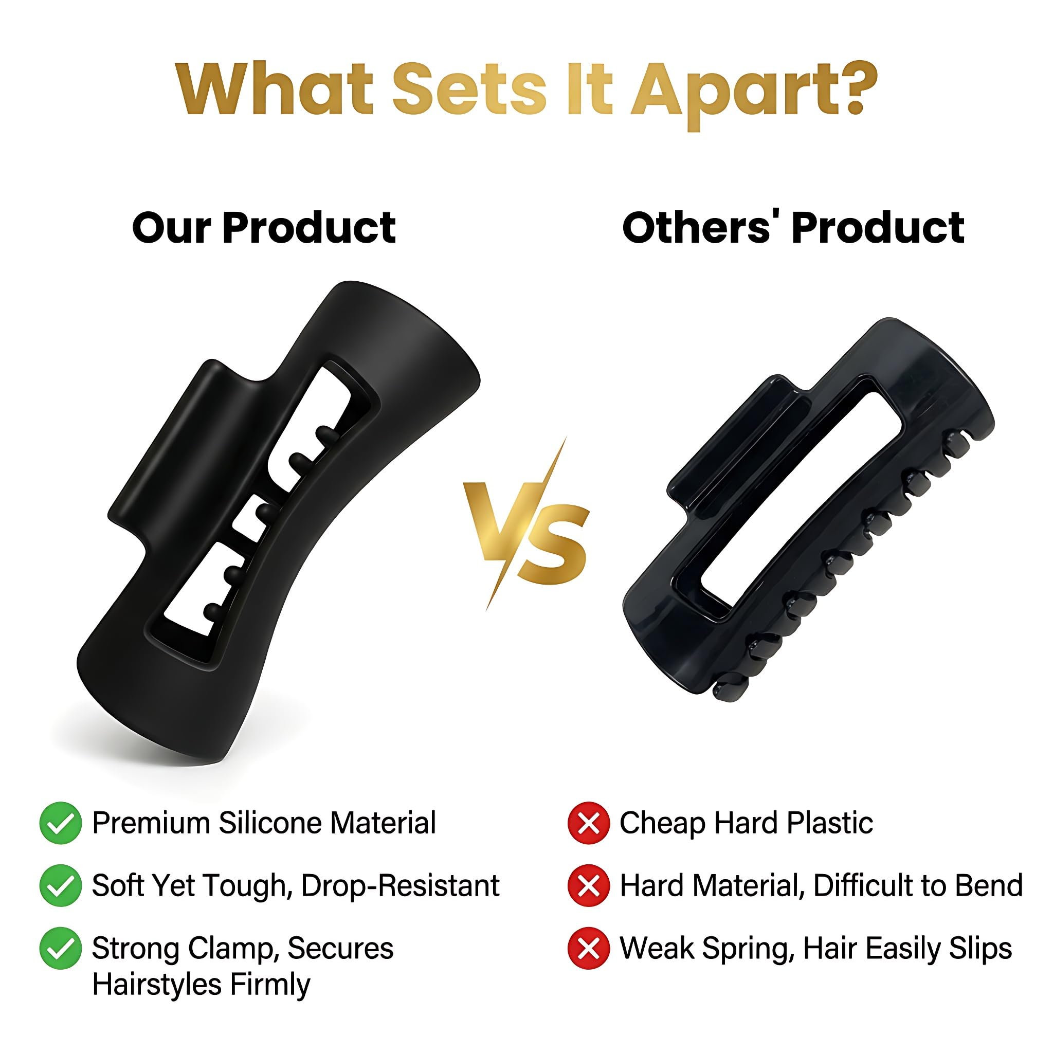 Adherence sans glisse pour tous types de cheveux avec SIVSEA Cloud Clips.