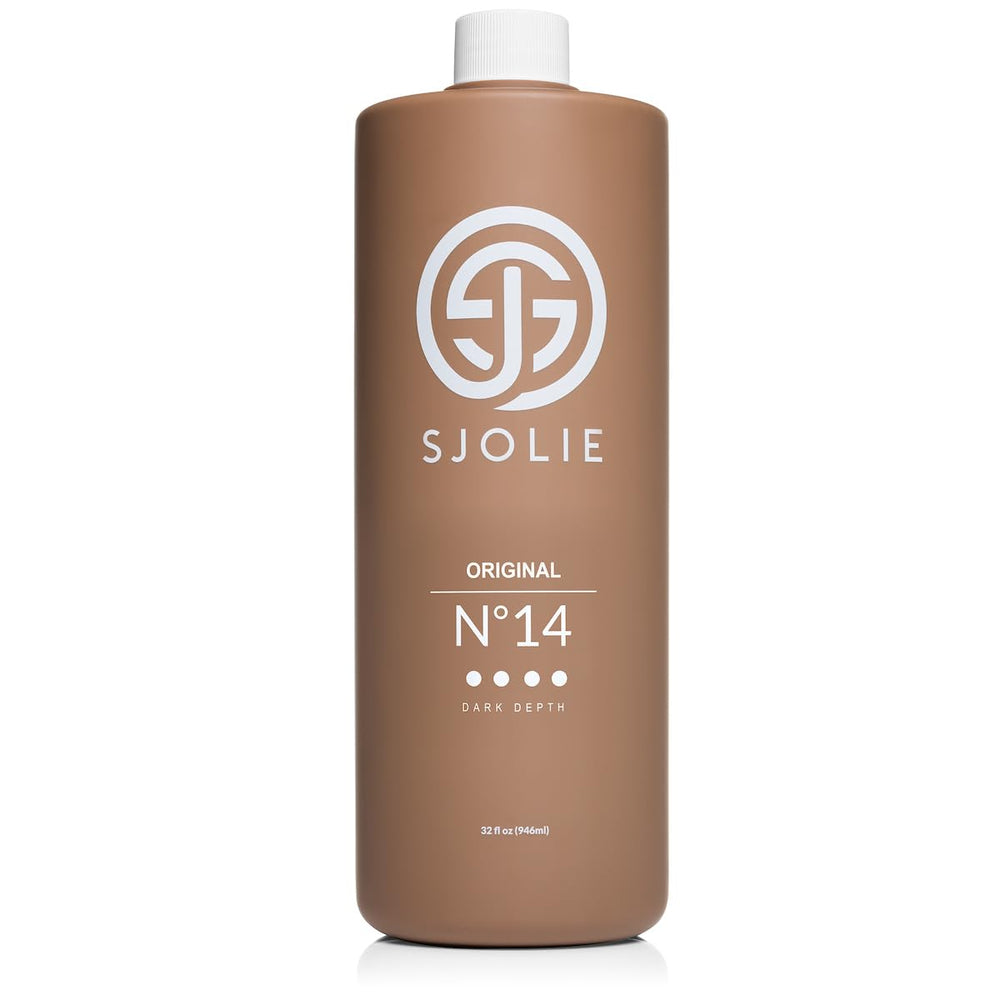 Flacon SJOLIE Spray Tan No14, volume 32onces, prêt à l’emploi pour une application homogène.