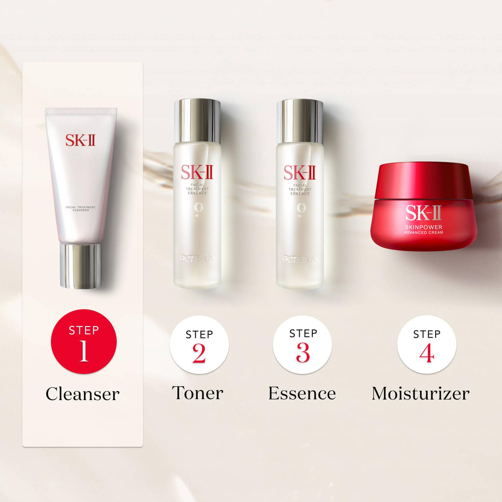 Emballage luxueux SK-II pour une expérience de soin haut de gamme.
