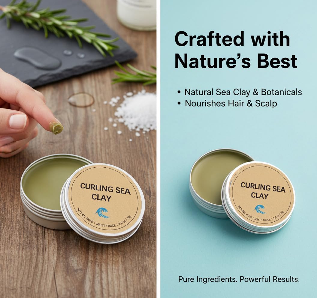 Skaal Curling Sea Clay easy to apply for quick styling on the go