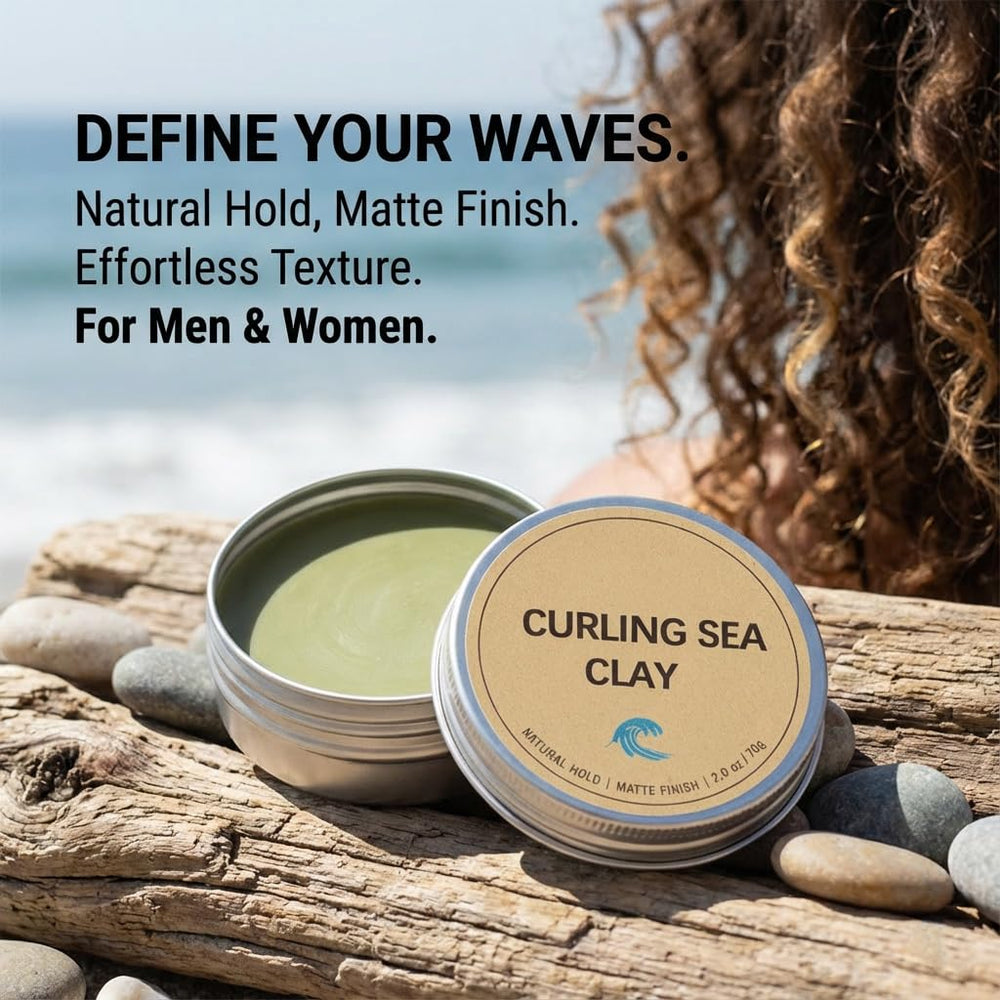 Skaal Curling Sea Clay controls frizz and flyaways for polished hair