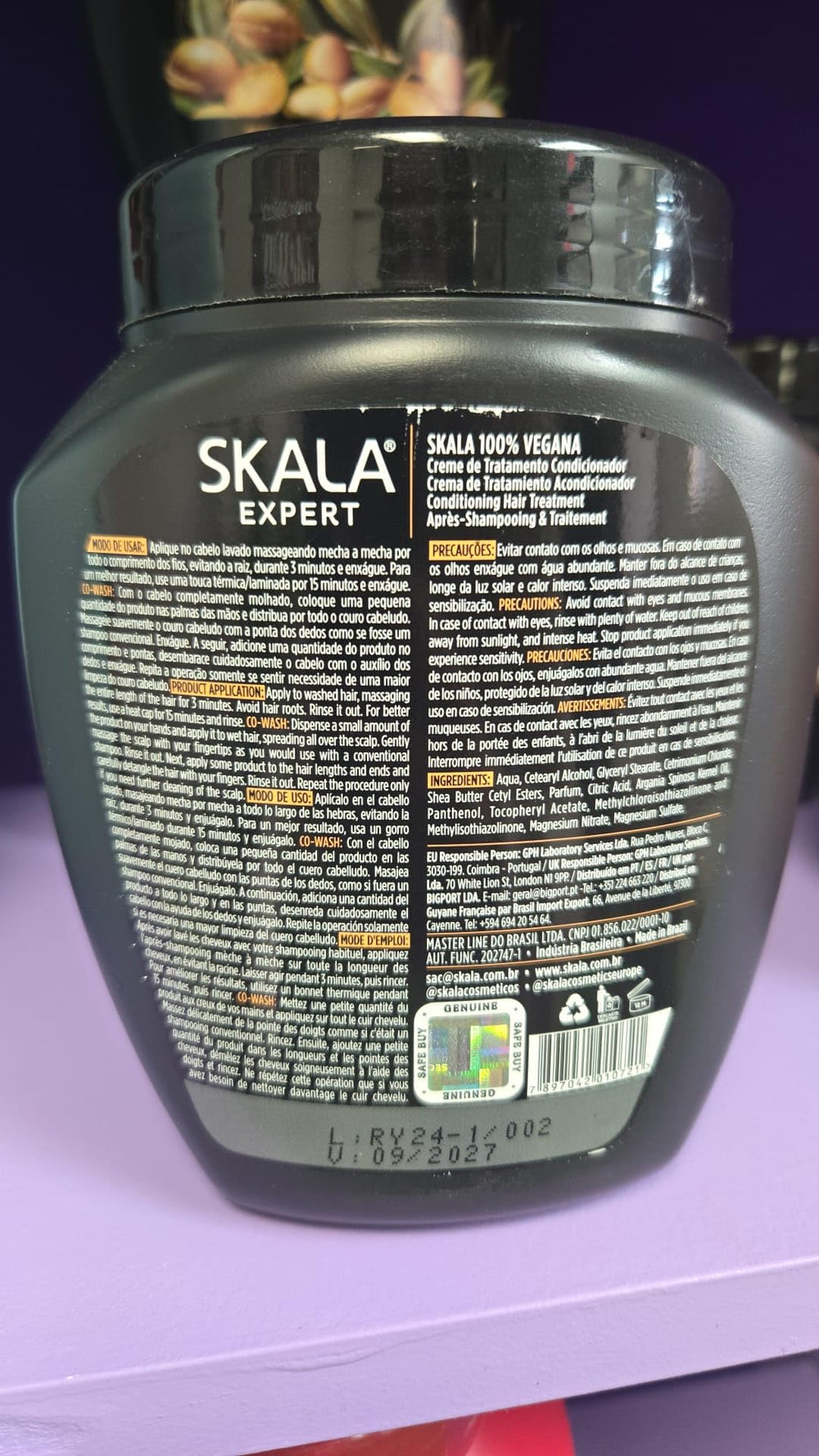 Texture légère SKALA argan marocain, usage polyvalent sur cheveux.
