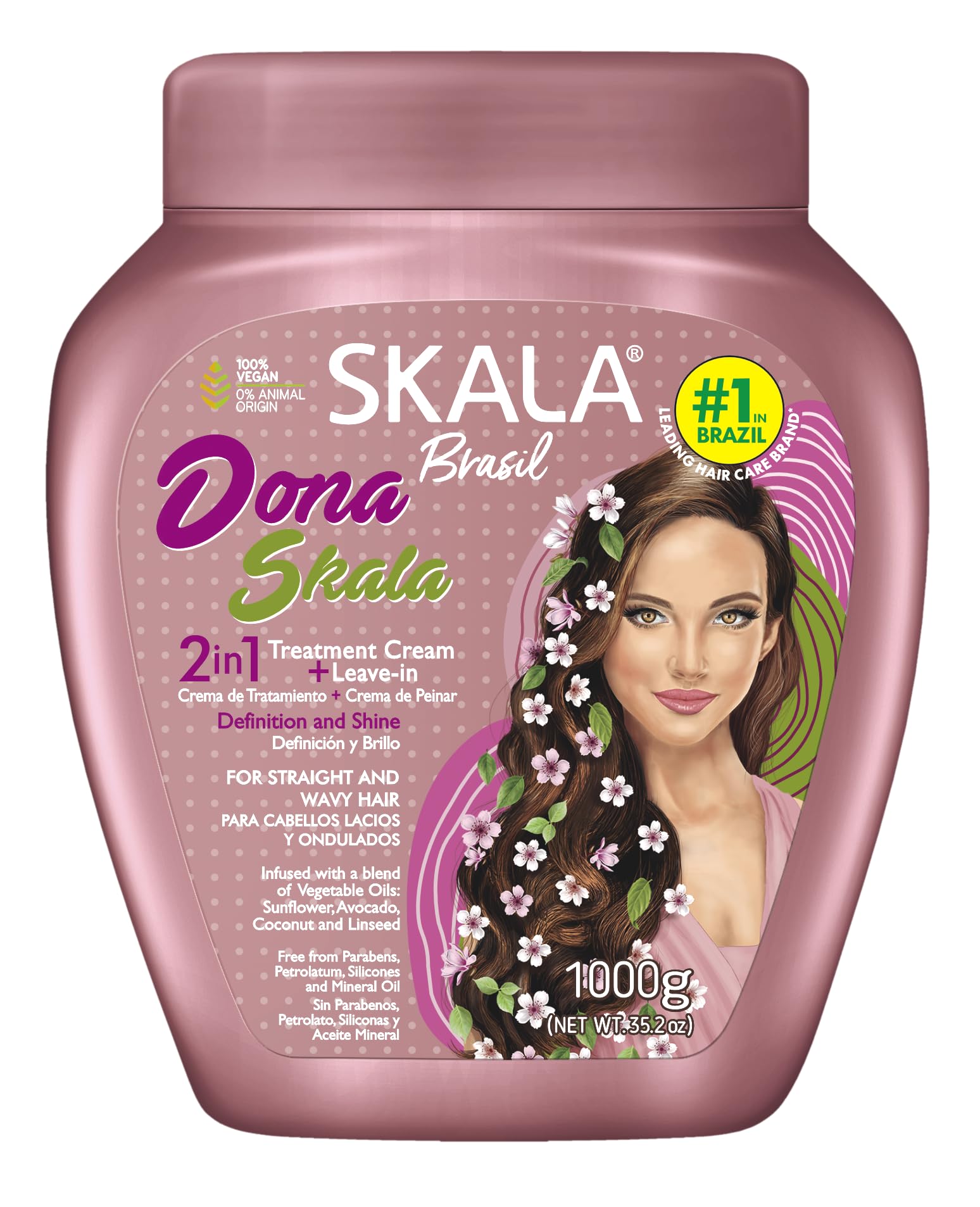 Crème capillaire SKALA Dona dans son emballage, soin nourrissant sans alourdir les cheveux