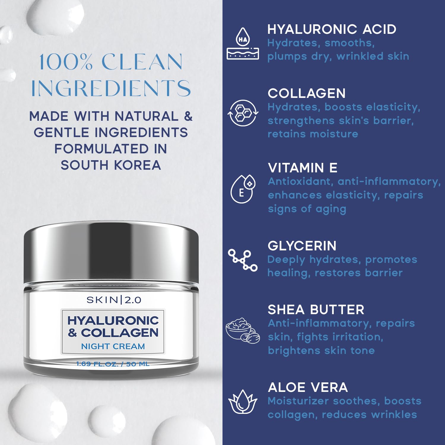 Skin 2.0 – application facile sur le visage nuit.