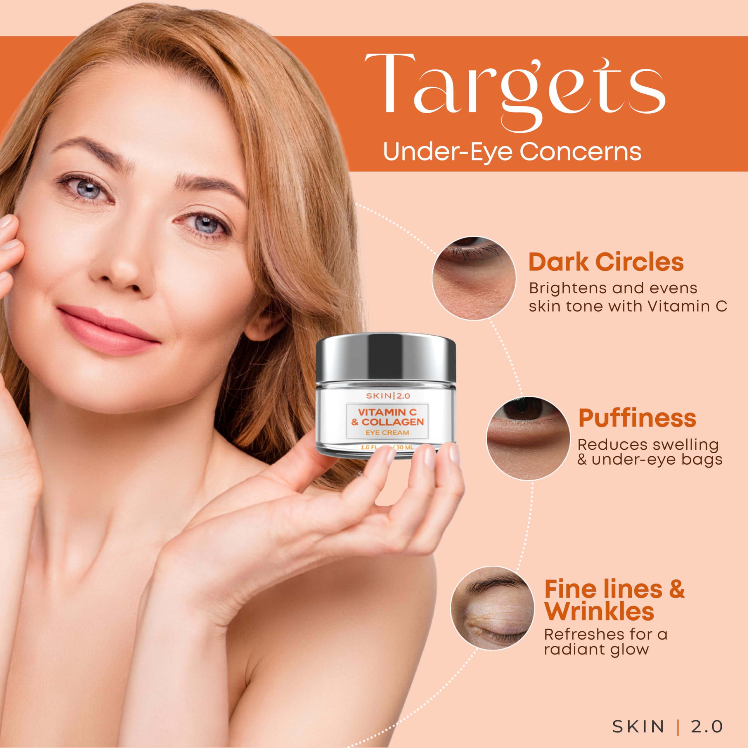 Skin 2.0 crème yeux – regard plus éveillé après l’utilisation.