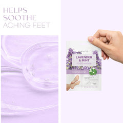 Skin 2.0 masque-pieds lavande menthe: fraîcheur rafraîchissante et confort