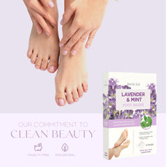 Skin 2.0 masque-pieds lavande menthe: hydratation ciblée pour peaux sèches