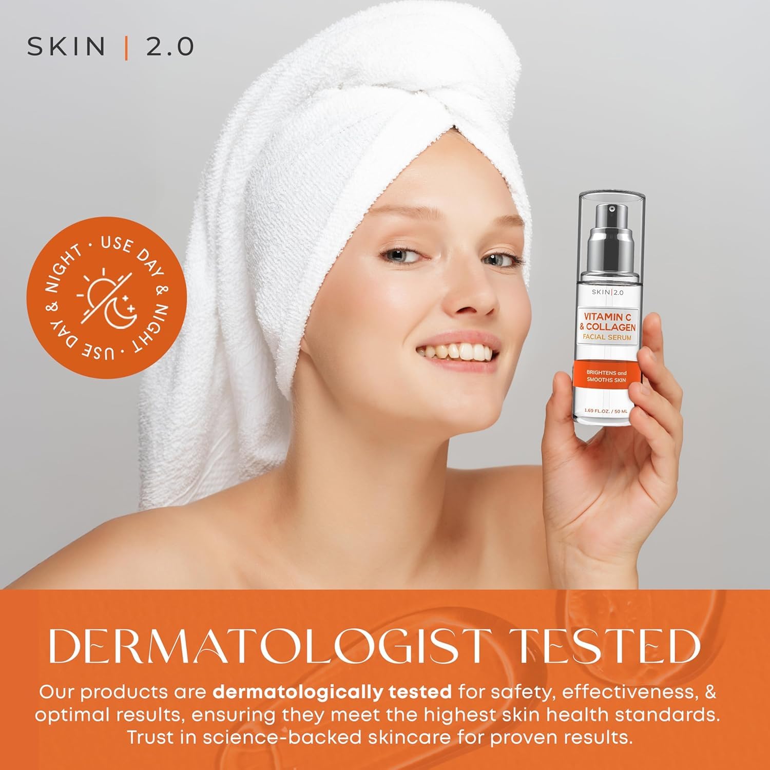 Routine visage avec Skin 2.0 matin et soir.