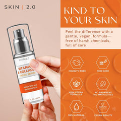 Texture soyeuse du sérum Skin 2.0 sur la peau.