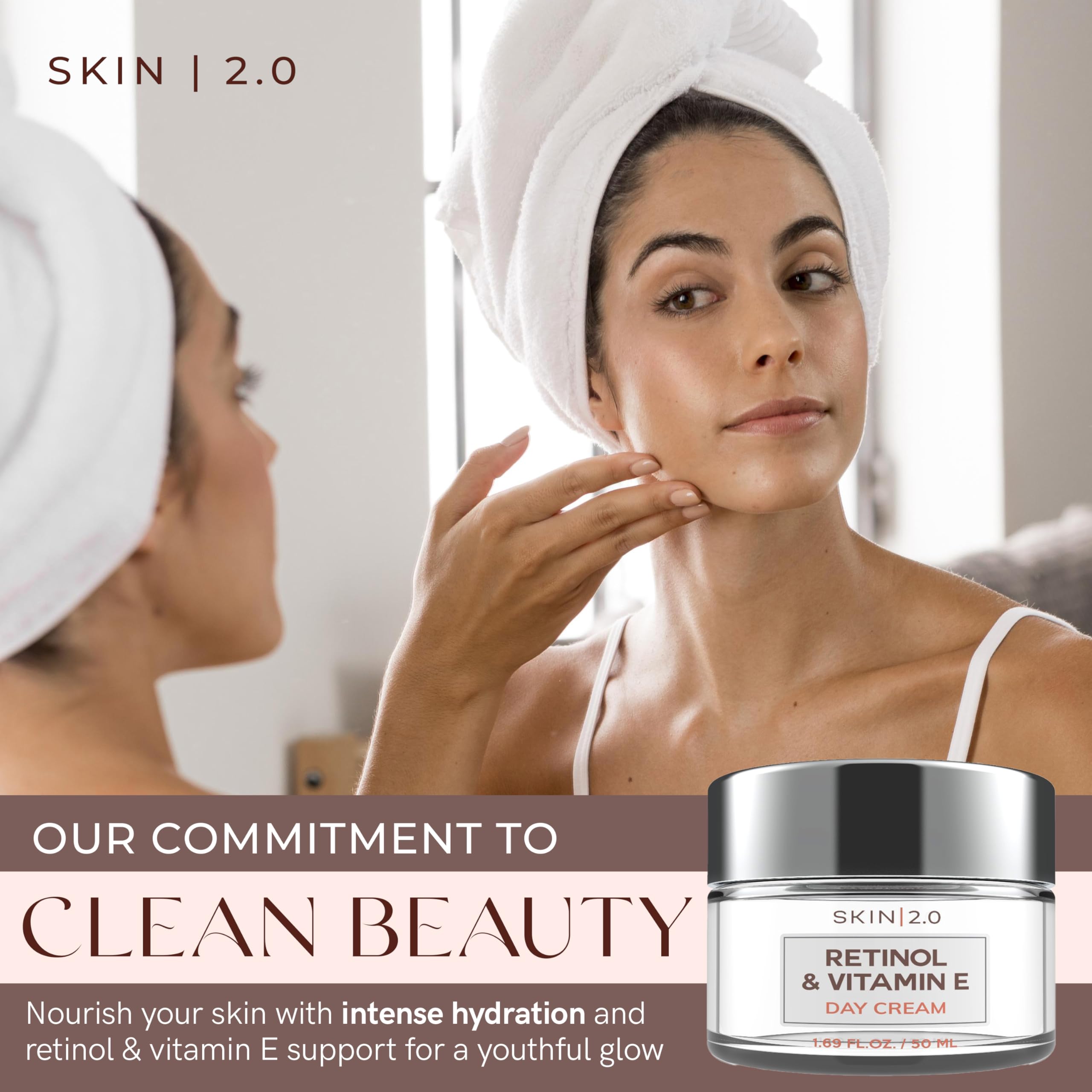 Texture crème visage nourrissante Skin 2.0 pour hydratation durable