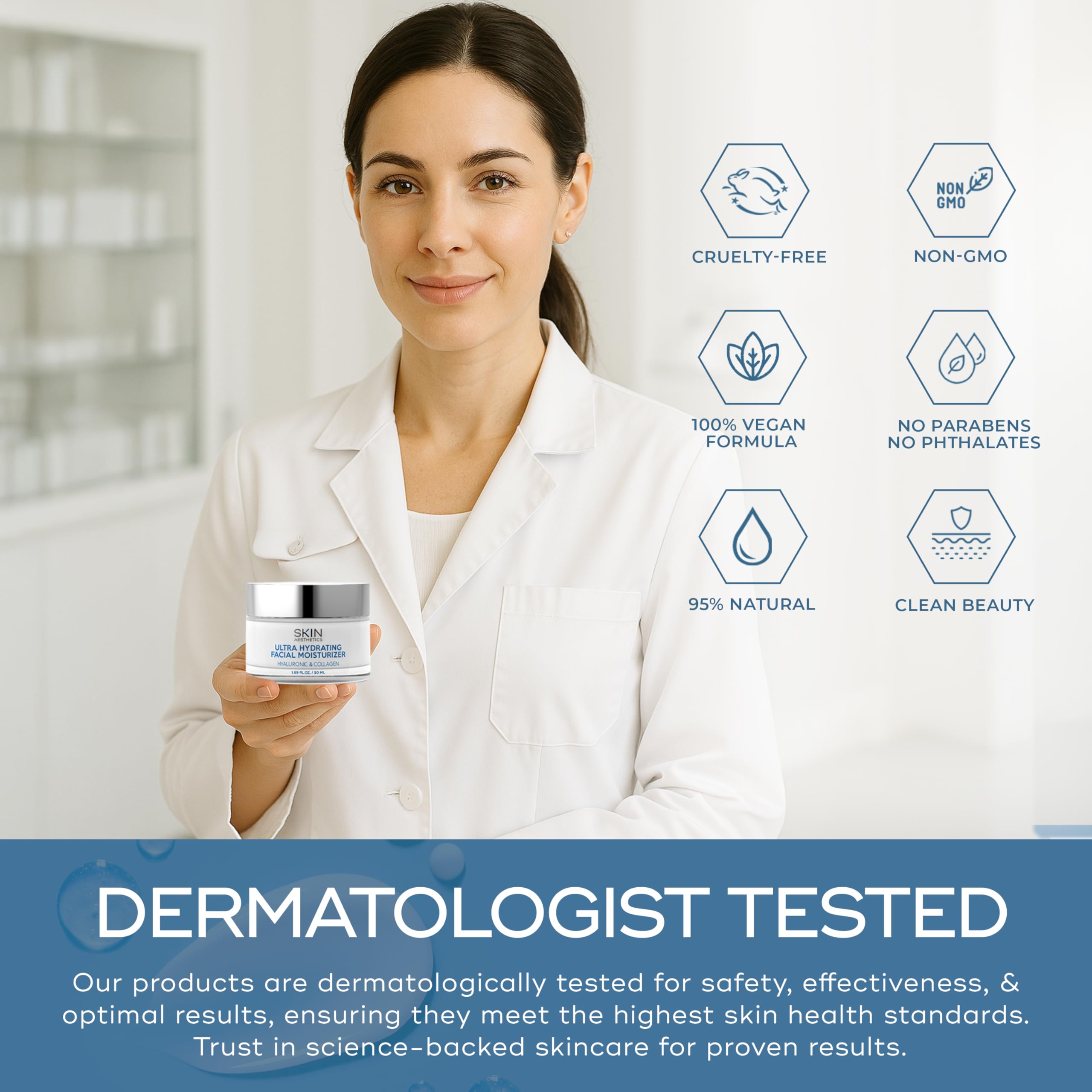 Test dermatologique Skin Aesthetics – sécurité et sans cruauté animale.
