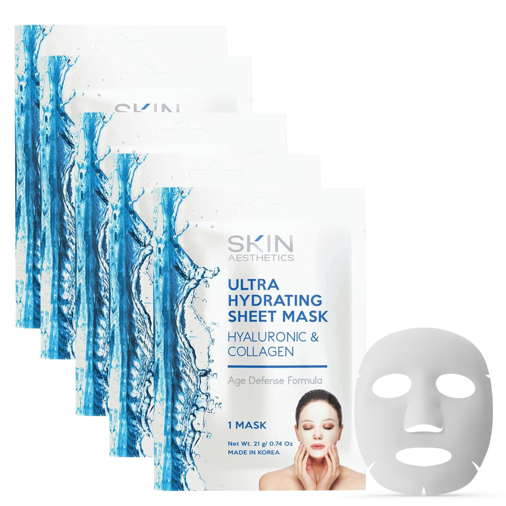 Skin Aesthetics masque visage hyaluronique et collagène hydrate en profondeur et lisse.