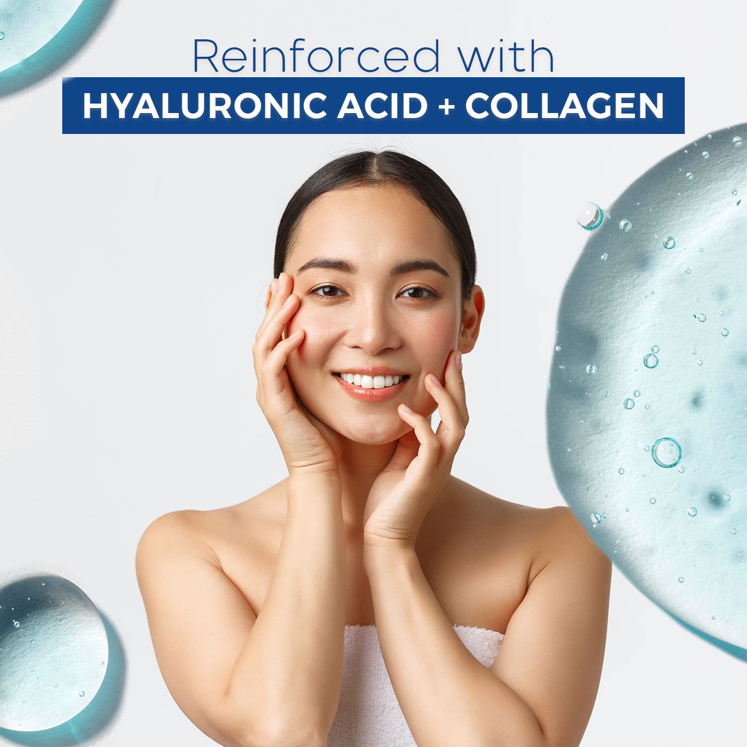 Skin Aesthetics masque visage hyaluronique et collagène, pratique 15–20 minutes.