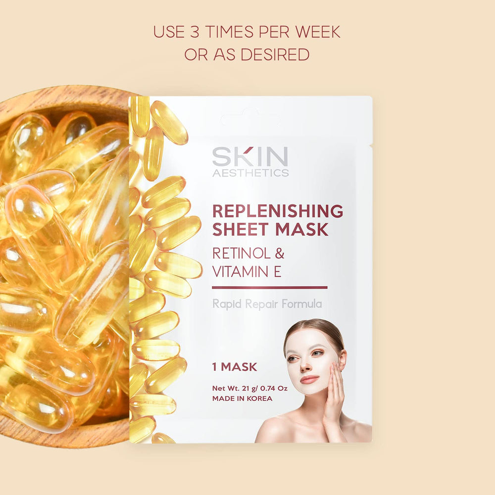 Masque visage Skin Aesthetics offre hydratation durable pour la peau.