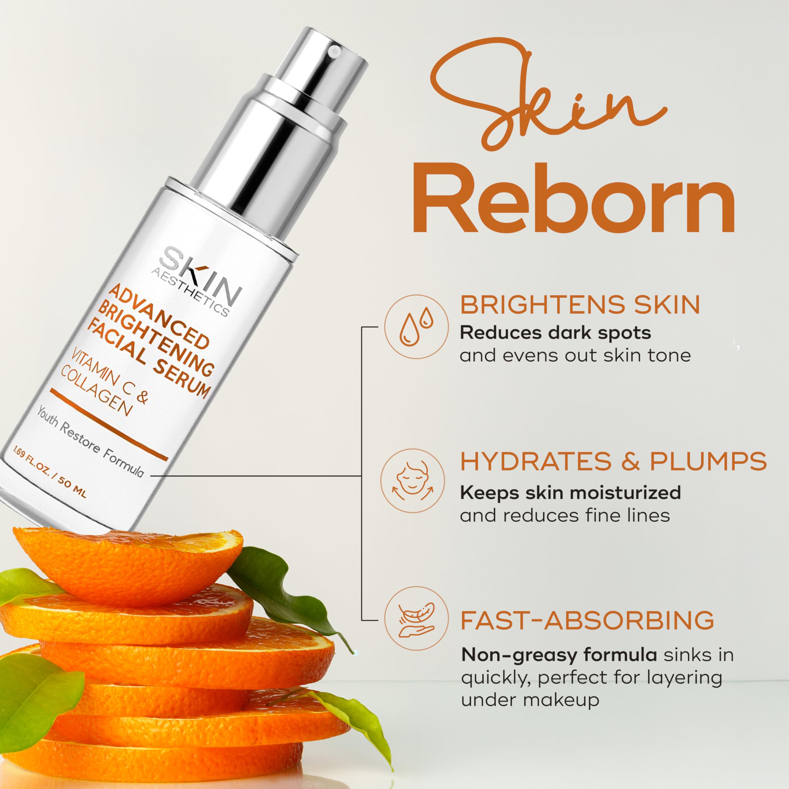 Sérum Skin Aesthetics Vitamine C — emballage soigné, présentation claire pour l’éclat du teint.