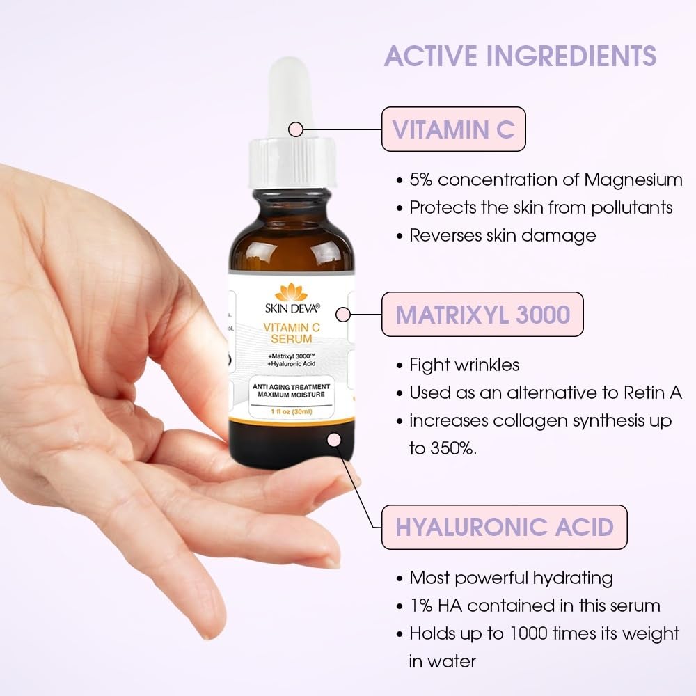 Sérum SKIN DEVA : formule douce adaptée aux peaux sensibles.