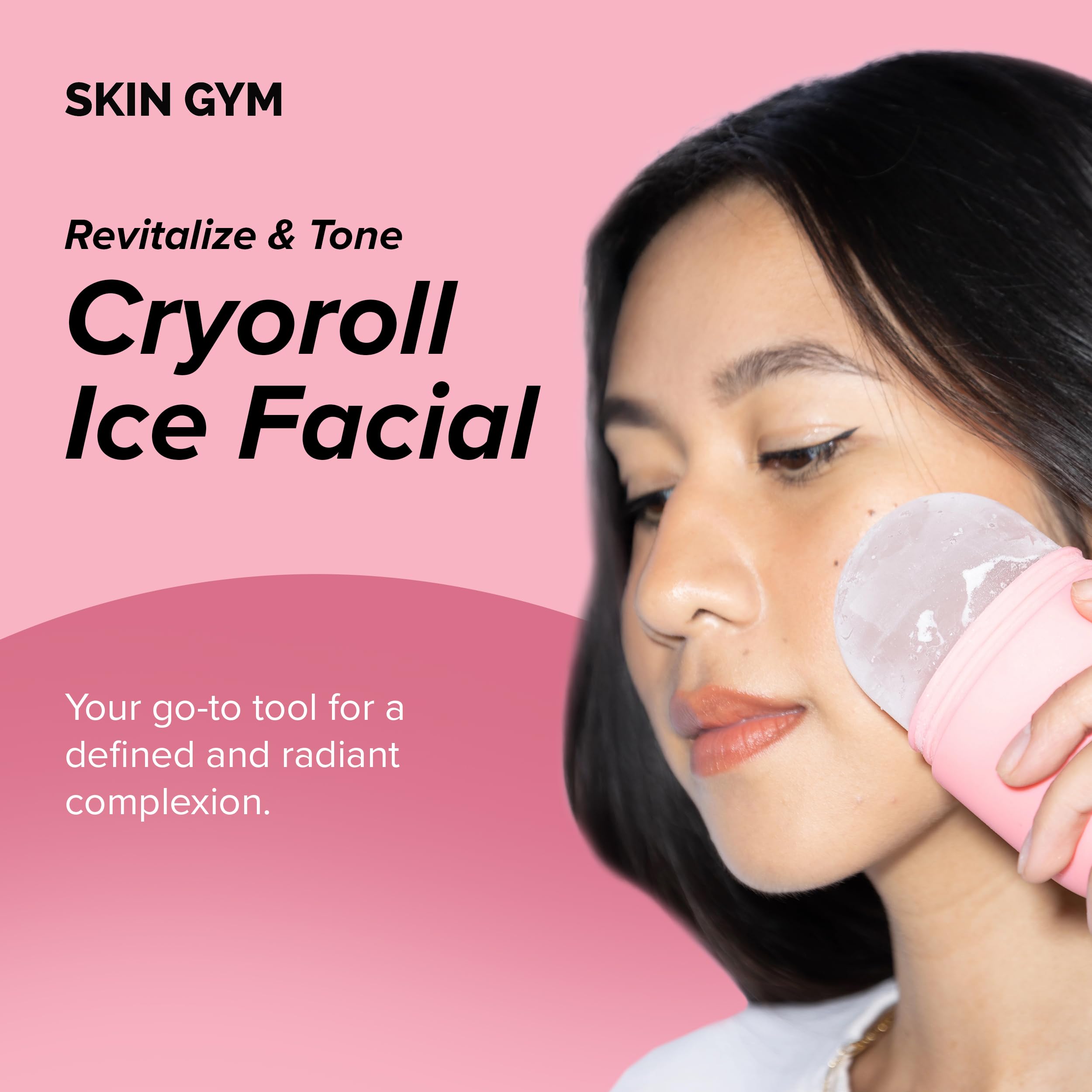 SKIN GYM Ice Roller décongestion du visage pour réduire les gonflements.