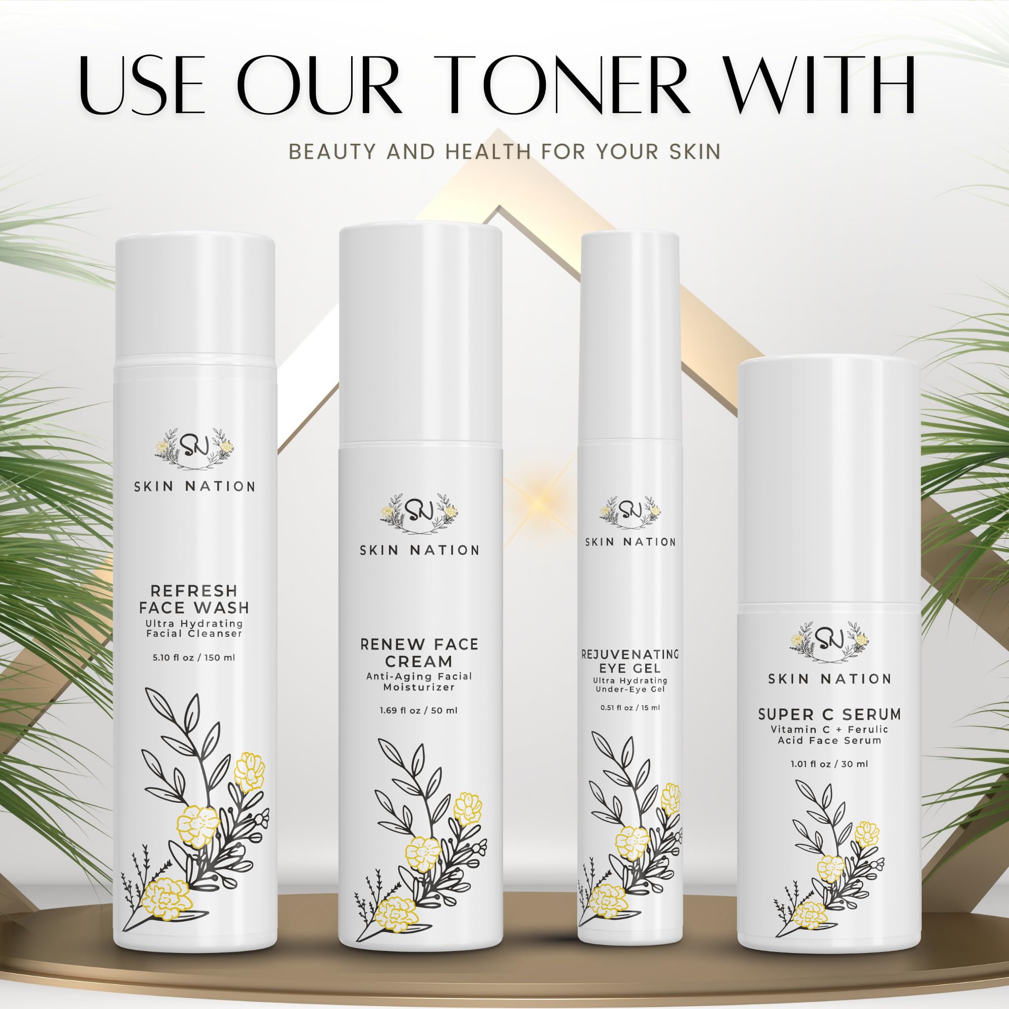Skin Nation tonique application-visage - facilite l'application et prépare la peau.