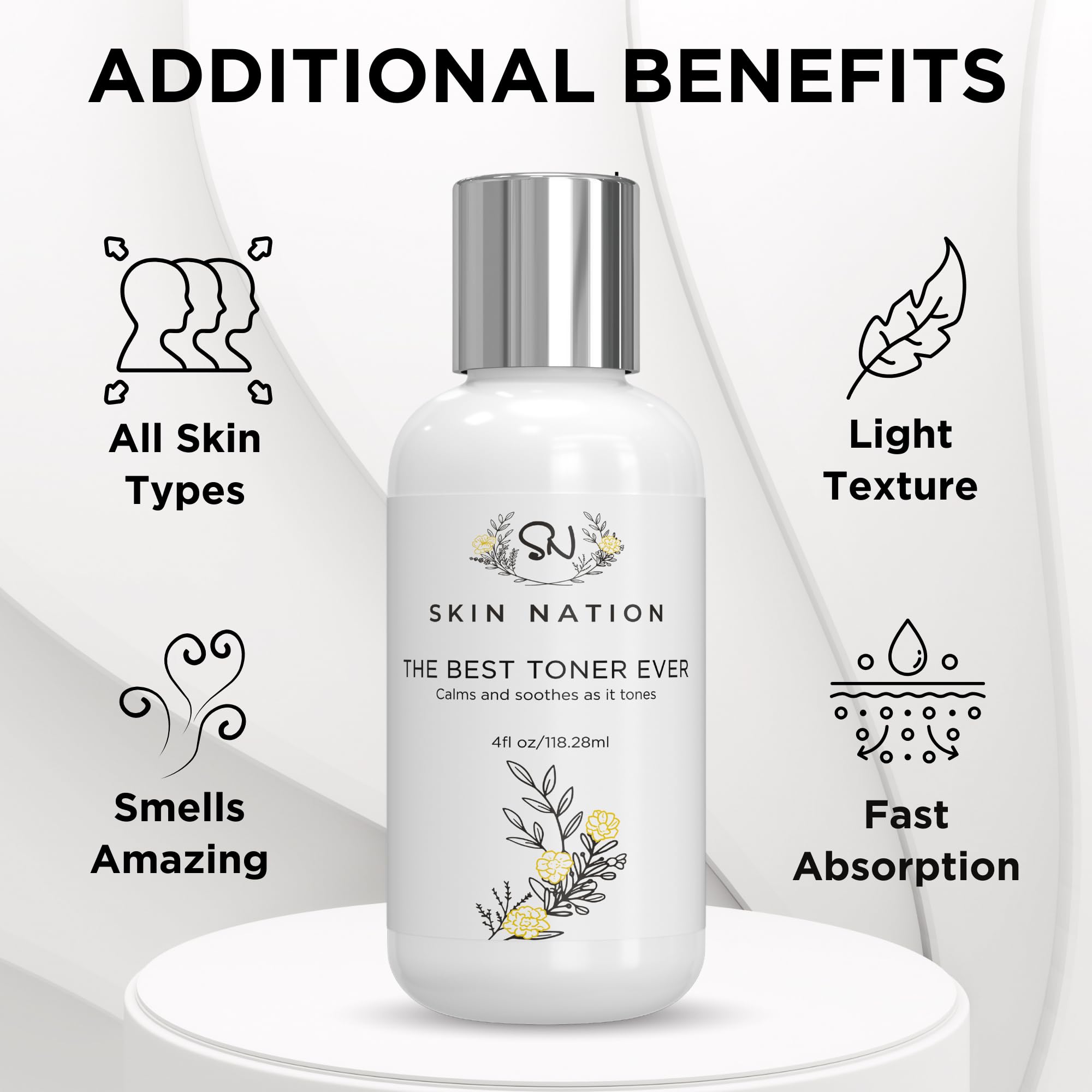 Skin Nation tonique camomille-fleurs - apaisement des irritations et rougeurs.