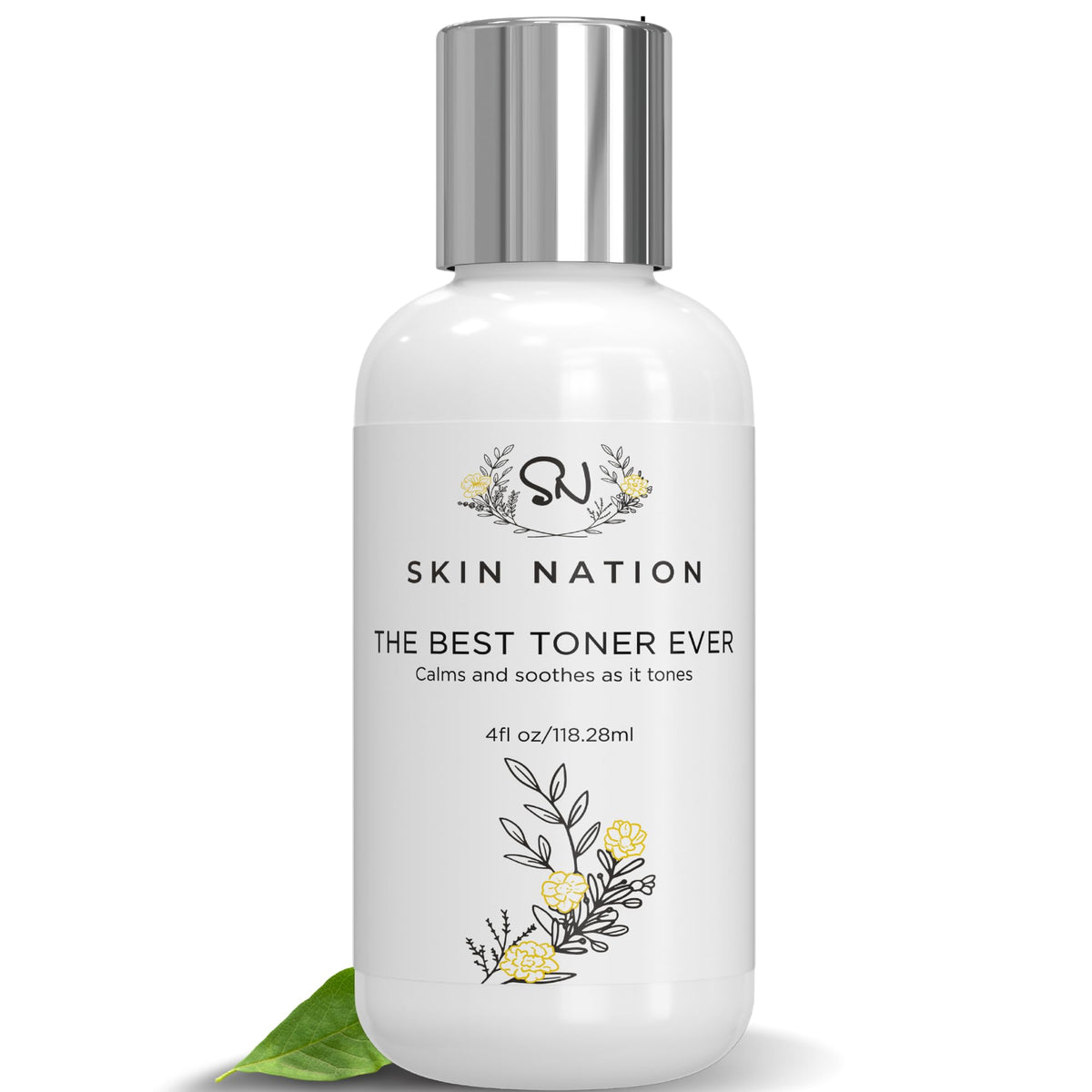 Skin Nation tonique à eau de rose - bouteille élégante offrant hydratation légère.