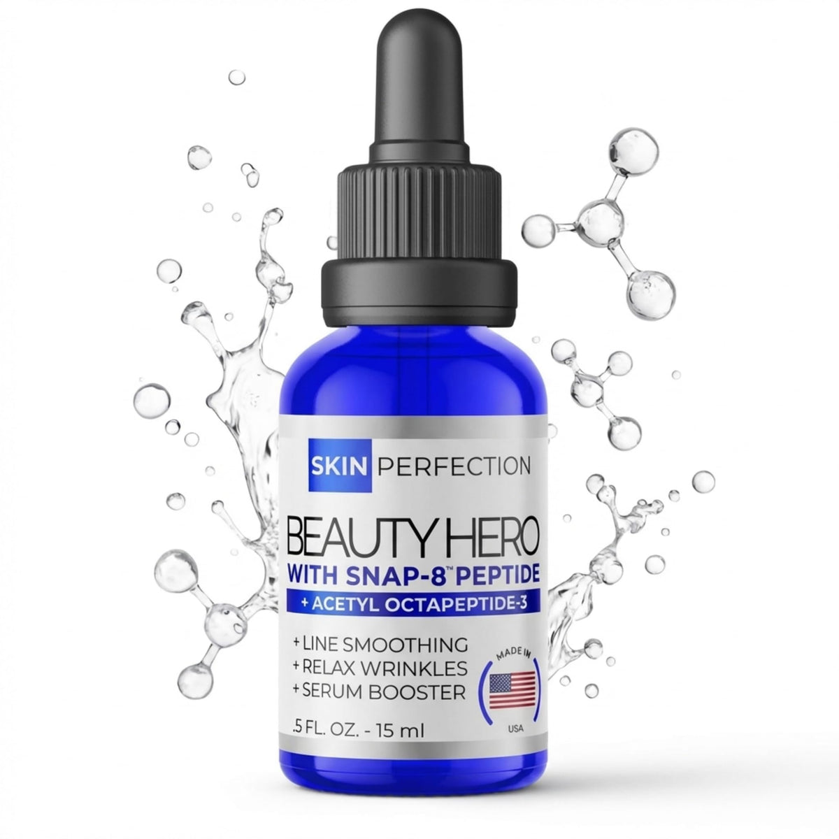 Skin Perfection Snap 8 : bouteille du sérum visage prête à l'application.