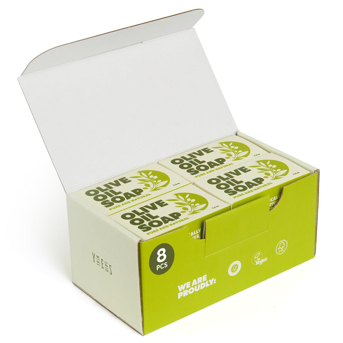 Skin Said Yes ensemble de 8 savons huile-dolive, hydratation durable.