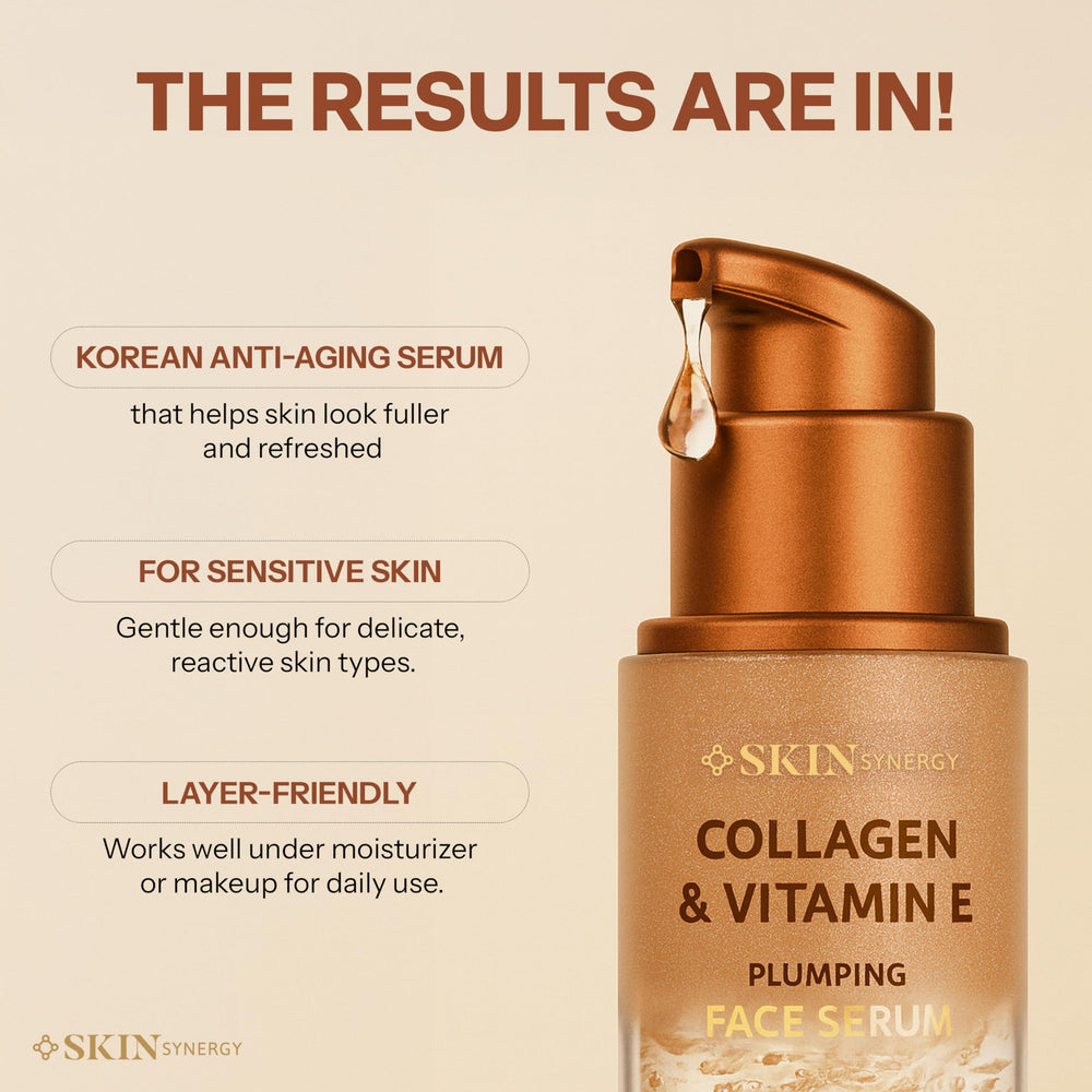 Skin Synergy Application Visage et Cou montre une routine quotidienne simple et efficace.