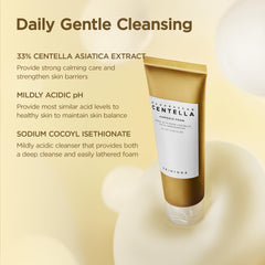 skin1004-application-douce-visage – geste doux pour nettoyer le visage.
