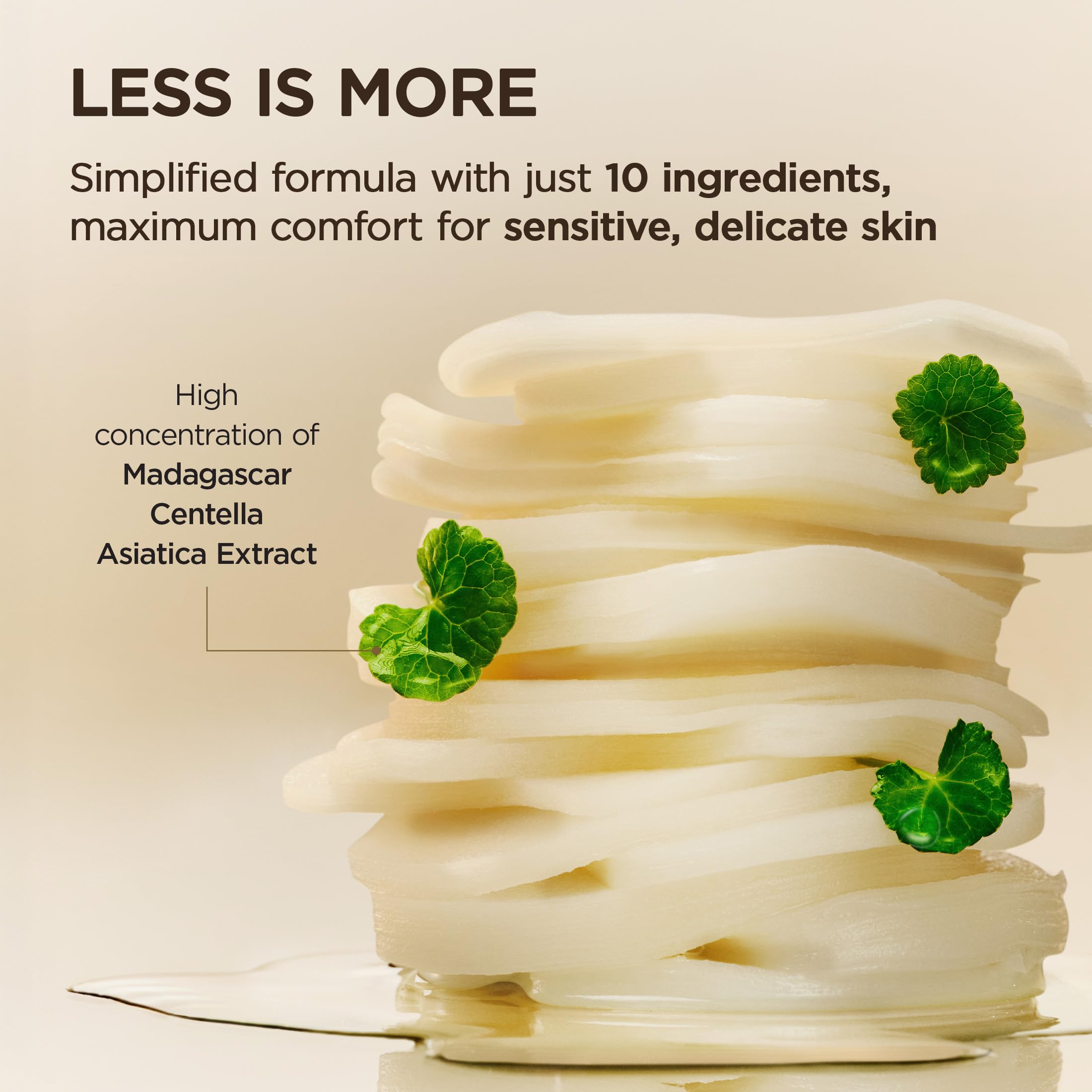SKIN1004 Centella Quick Calming Pad – premier plan sur le coussin imbibé d’acide hyaluronique.