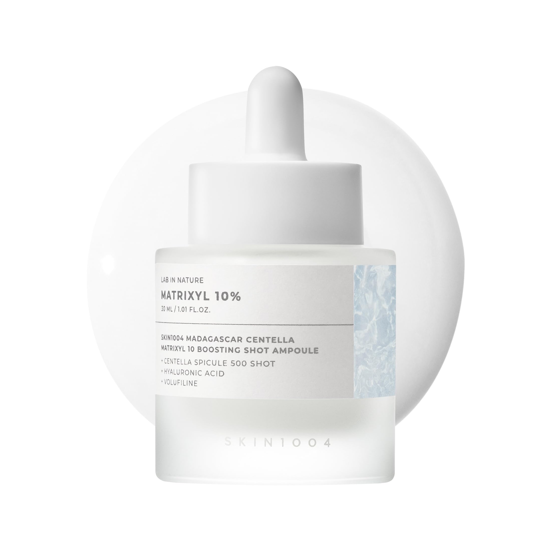 Emballage SKIN1004 Matrixyl 10% Boosting Shot, présentation soignée.