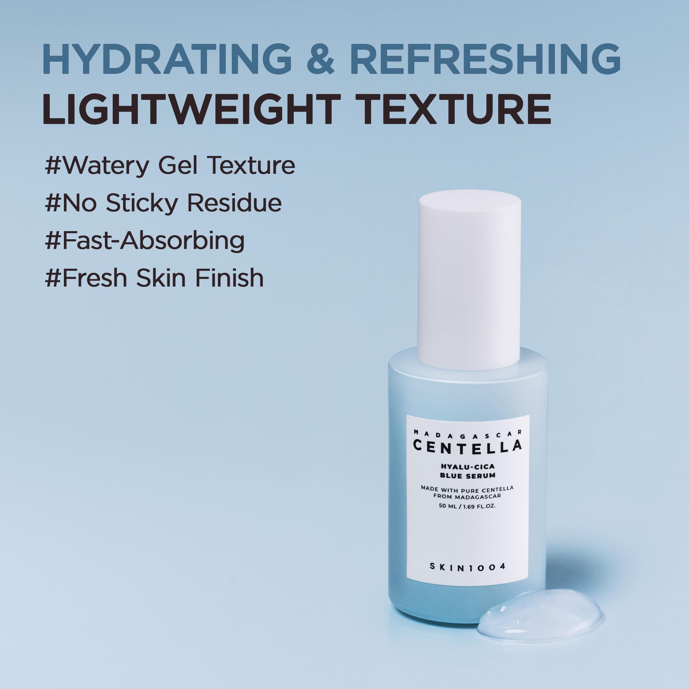 SKIN1004 Hyalu-Cica Blue Serum – geste quotidien facile et agréable.