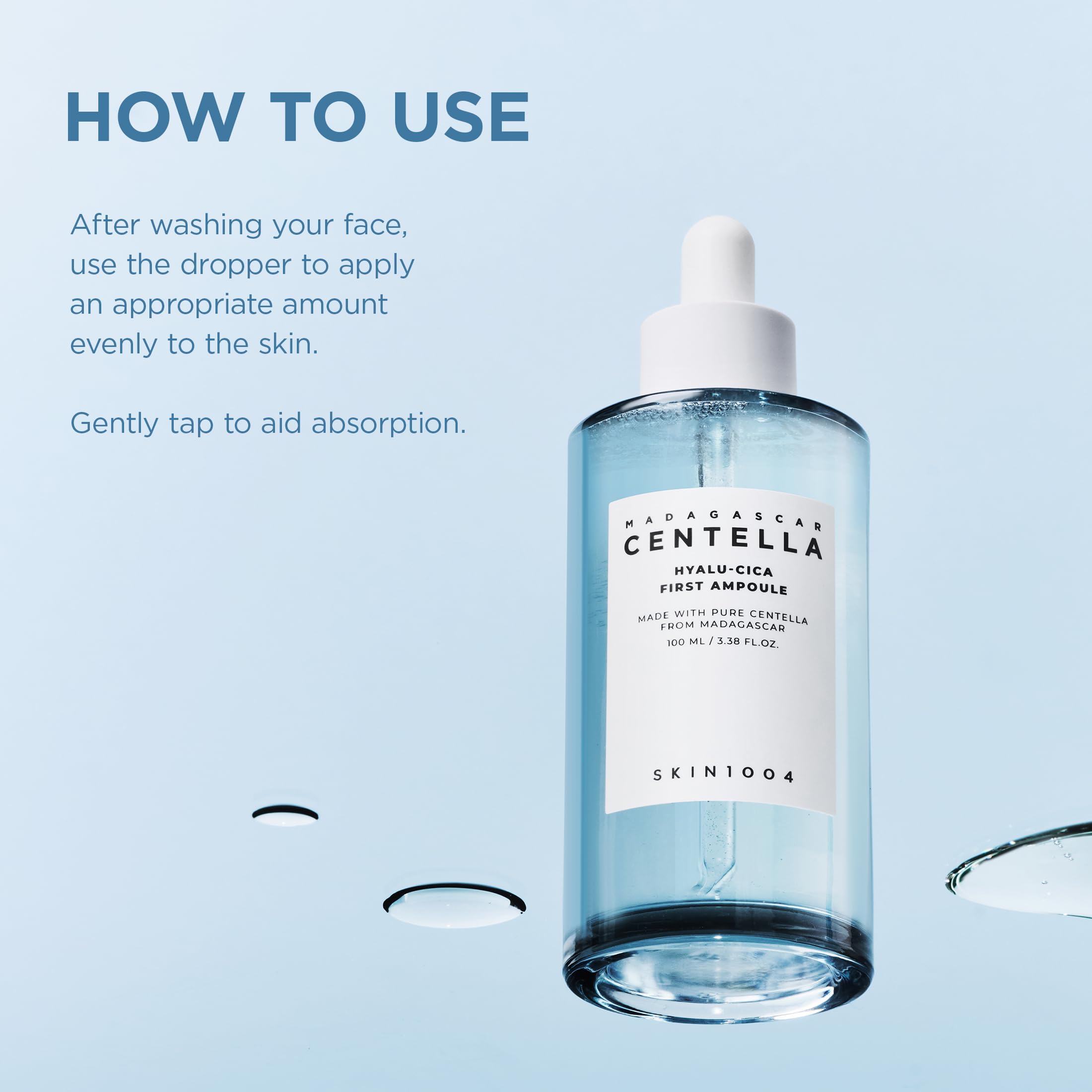 SKIN1004 Hyalu-Cica Première Ampoule : soin quotidien léger pour tous les types de peau.