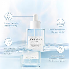 SKIN1004 Hyalu-Cica Première Ampoule : texture aqueuse légère et fraîcheur instantanée.