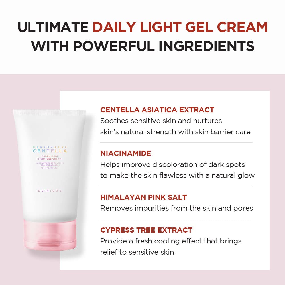Product being applied on the face with SKIN1004 Madagascar Centella Poremizing Gel Cream