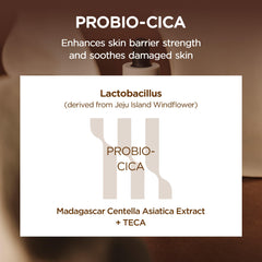 SKIN1004 Probio Cica Ampoule application-visage: peau douce et tonifiée après usage.