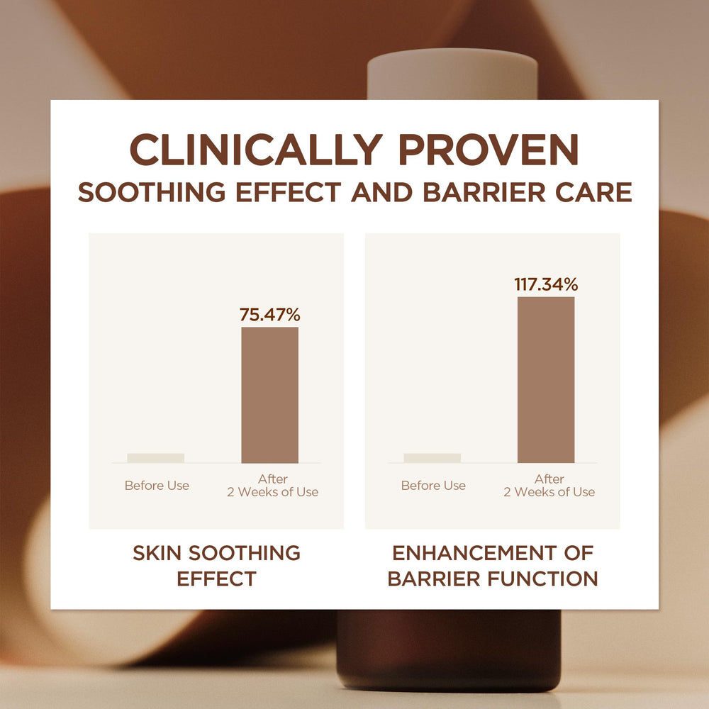 Étiquette claire et packaging élégant du tonique-essence SKIN1004 Probio-CICA.