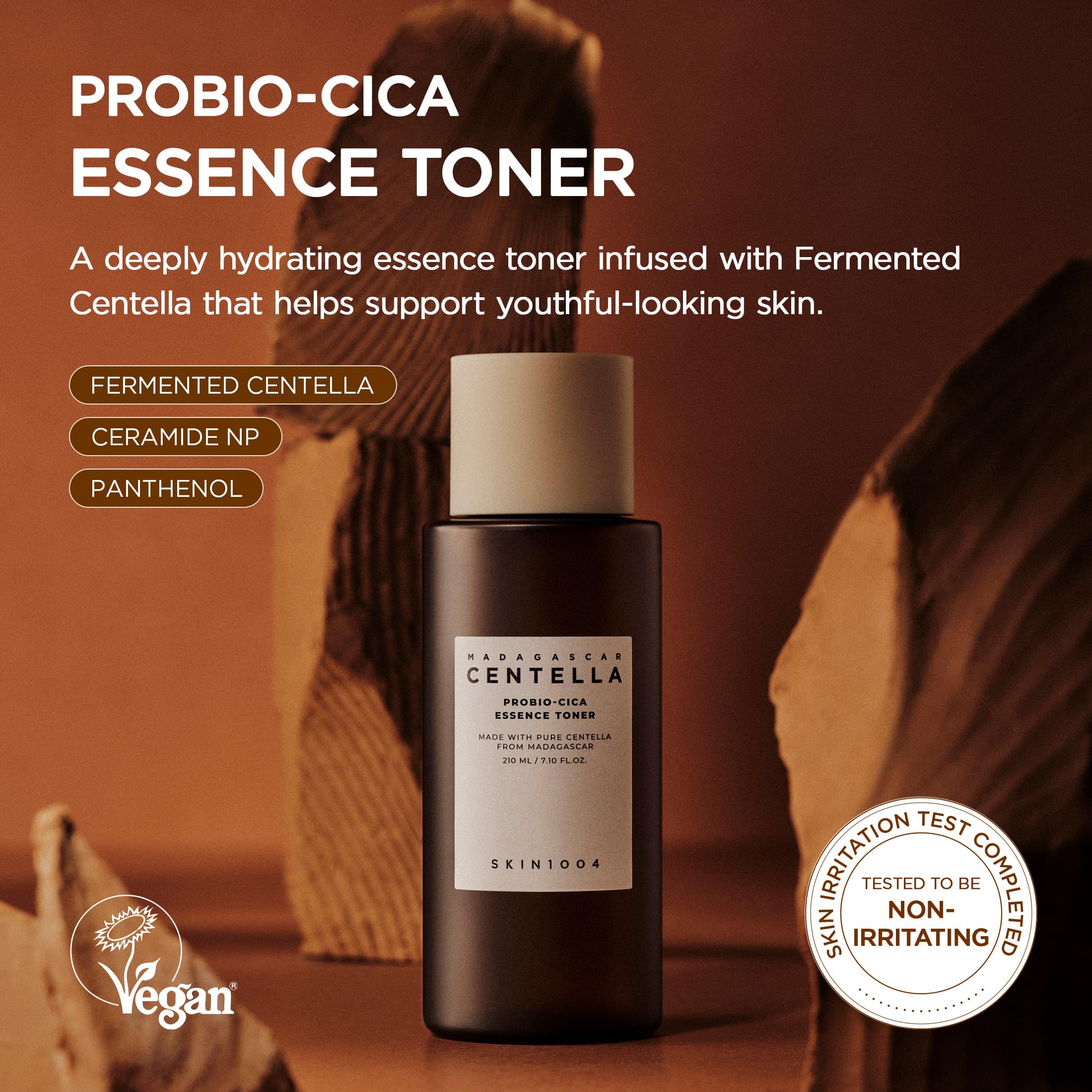 Tonique-essence SKIN1004 Probio-CICA, texture légère et apaisante.