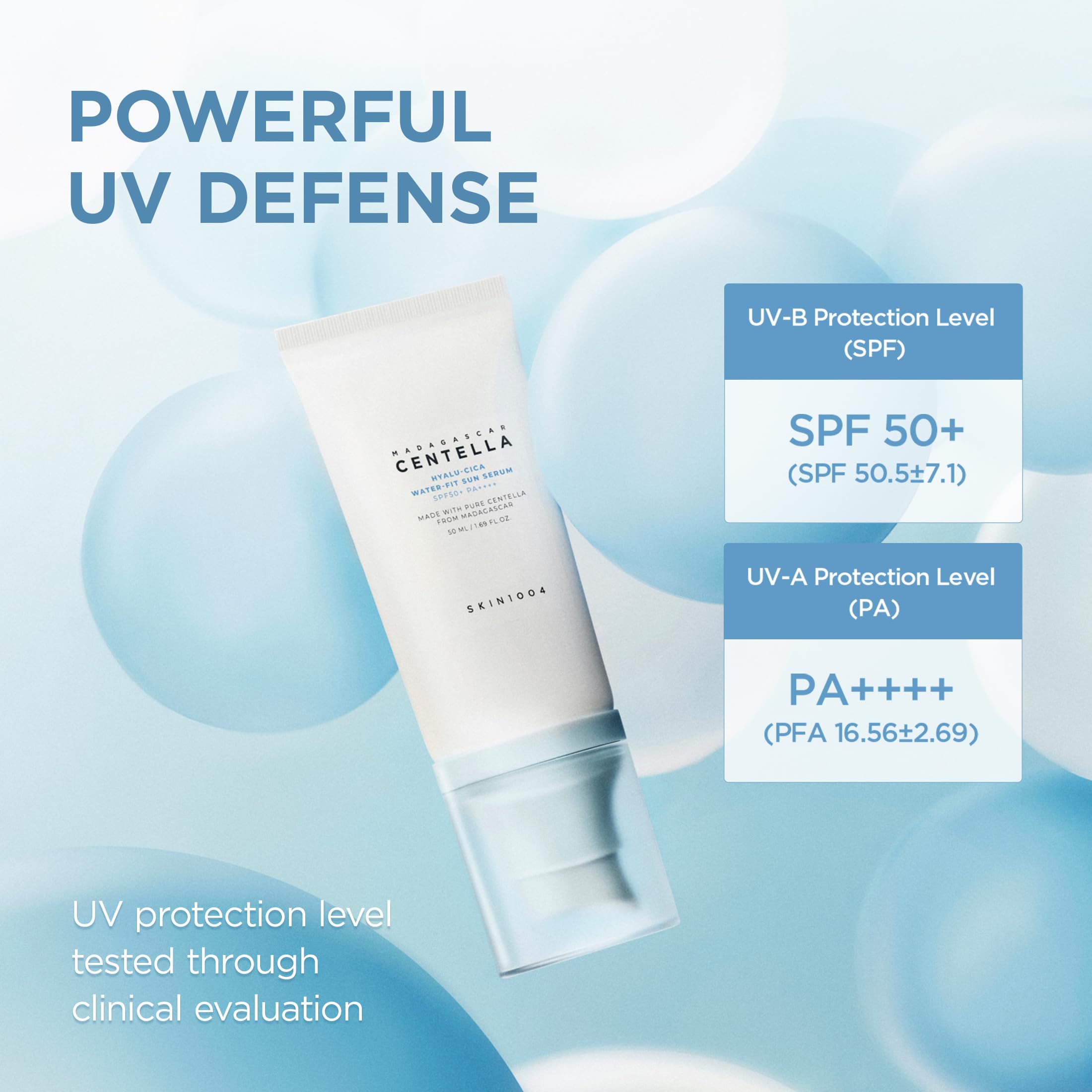 SKIN1004 SPF 50: protection UV quotidienne pour la peau.