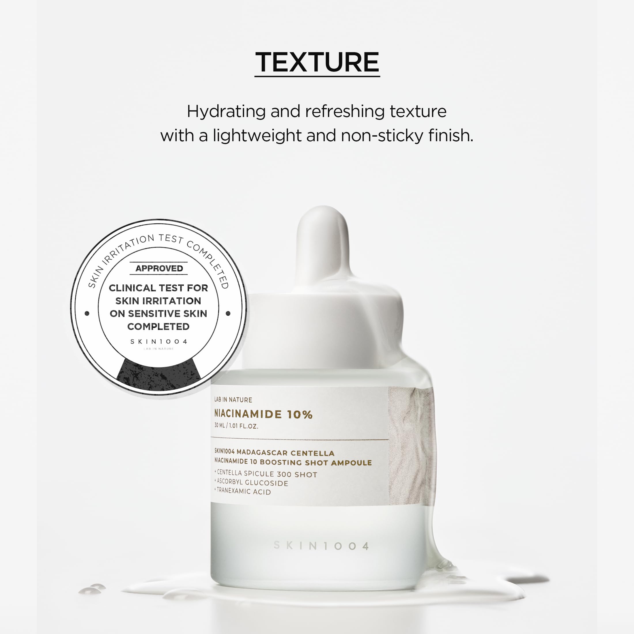 SKIN1004 rituel soin visage avec ampoule pour routine complète.