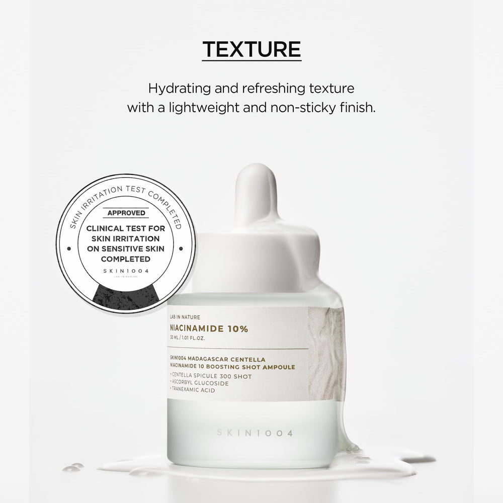 SKIN1004 rituel soin visage avec ampoule pour routine complète.