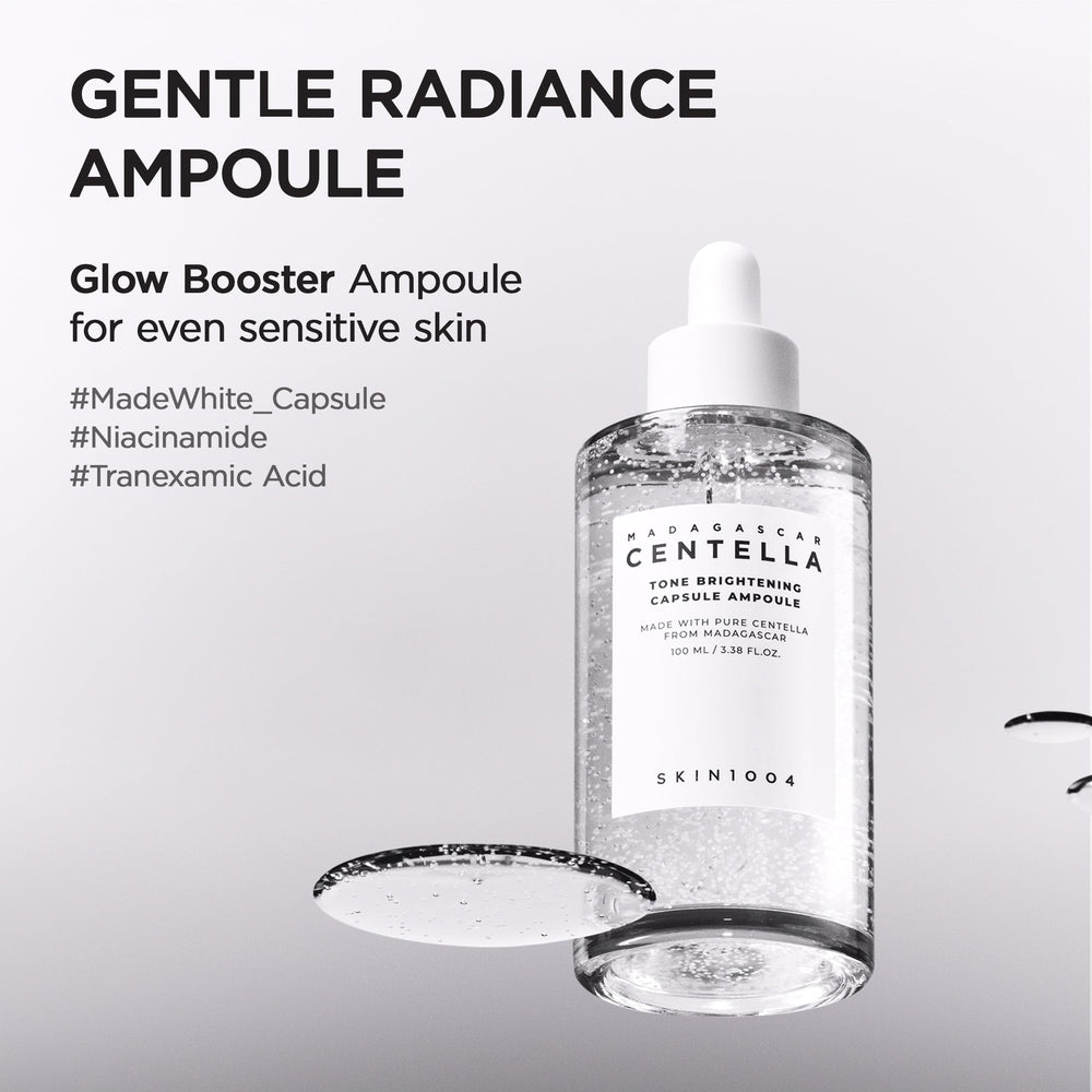 SKIN1004 Sérum Niacinamide et acide tranexamique, texture légère et absorption rapide.